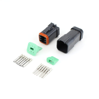 Deutsch DT 6 Way CAT Kit BLK 0.5-1.5mm2 Contacts