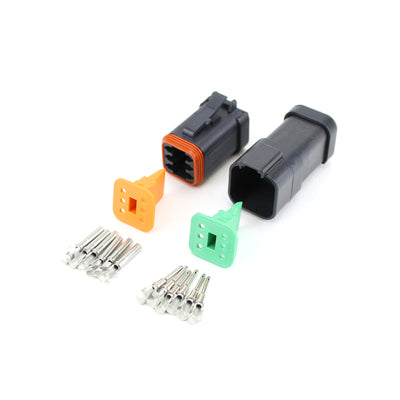 Deutsch DT 6 Way CAT Kit BLK 0.75-2.0mm2 S&F Contacts