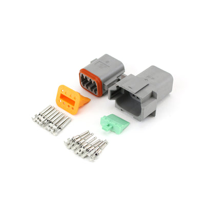 Deutsch DT 8 Way Kit GRY 0.75-2.0mm2 S&F Contacts