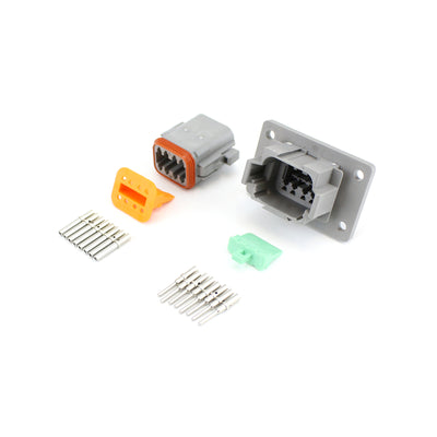 Deutsch DT 8 Way Flange Mount Kit GRY 0.5-1.5mm2 Contacts