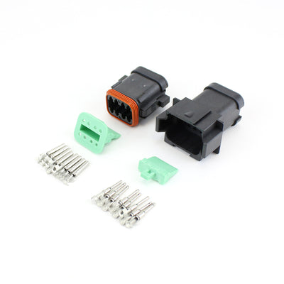Deutsch DT 8 Way CAT Kit BLK 0.75-2.0mm2 S&F Contacts