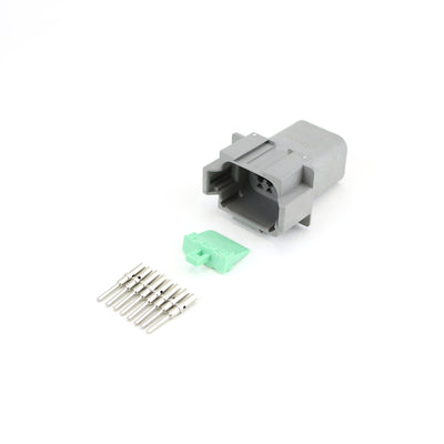 Deutsch DT 8 Way Half Kit Rec. GRY 0.5-1.5mm2 Pin Contacts