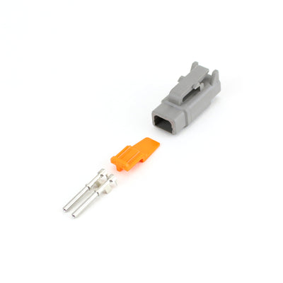 Deutsch DTM 2 Way Half Kit Plug GRY 0.35-1.5mm2 S&F Socket Contacts