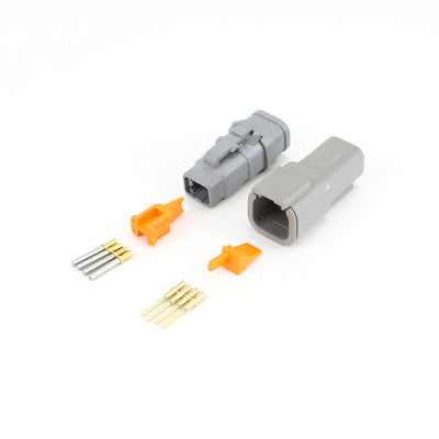 Deutsch DTM 4 Way Heatshrink Kit GRY 0.2-0.5mm2 GLD Contacts