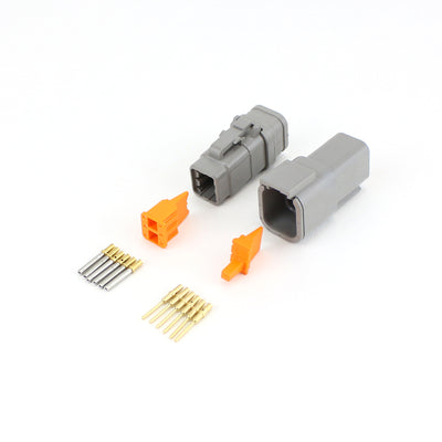 Deutsch DTM 6 Way Heatshrink Kit GRY 0.2-0.5mm2 GLD Contacts