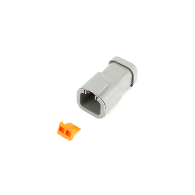 Deutsch DTP 4 Way Receptacle Short Cap GRY with ORG Wedgelock