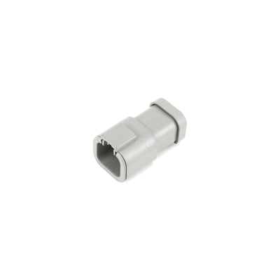 Deutsch DTP CBL Receptacle 4 Way Pin-Contacts Short Cap GRY IP68 25A