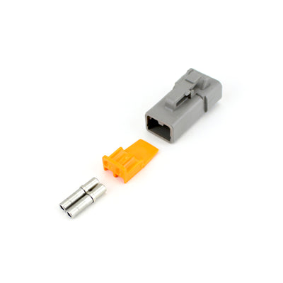Deutsch DTP 2 Way Half Kit Plug GRY 2.0-3.0mm2 Socket Contacts