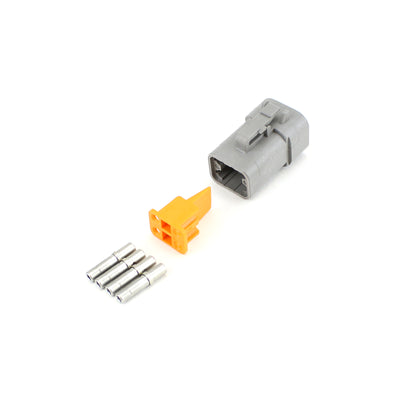 Deutsch DTP 4 Way Half Kit Plug GRY 2.0-3.0mm2 Socket Contacts