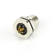 GT Contact M12-A Panel 5-Way Female Front Lock Solder Cup