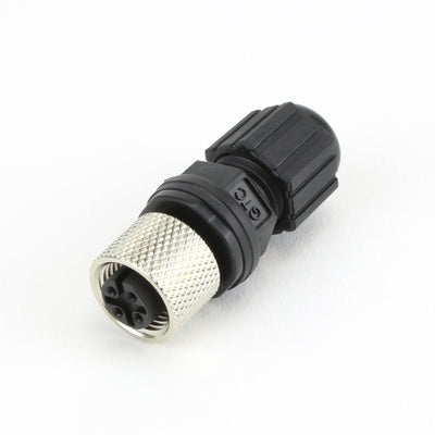 GT Contact M12-A CBL Socket 4-Way Female Straight 4-6.5mm Solder Cup