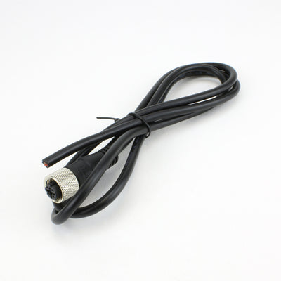 GT Contact Cable M12-D Female Straight Socket 4 Way Plastic to Blunt Cut 1M