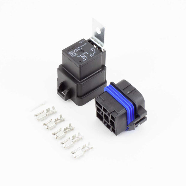 Relay Kit Mini W/P 12V Normally Open 40A 5 Terminals IP67 with Base and Bracket