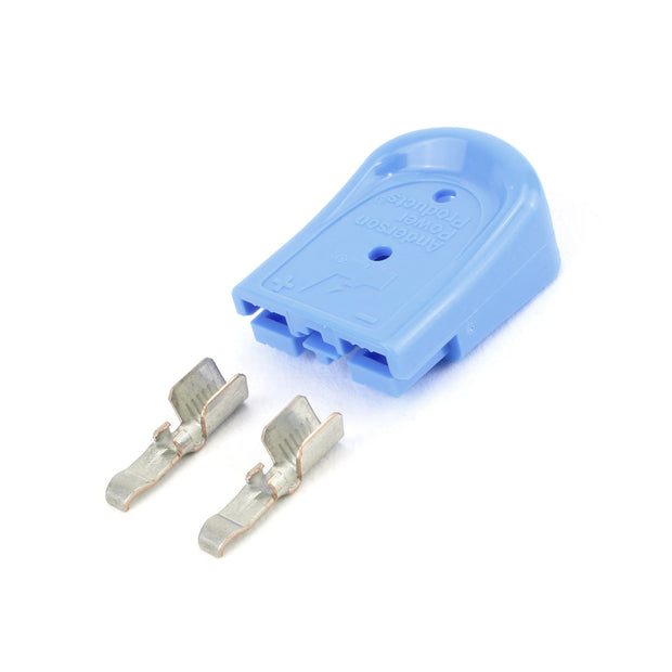 Anderson SBS Mini Plug Kit 2 Way BLU 35A 10-14AWG Contacts