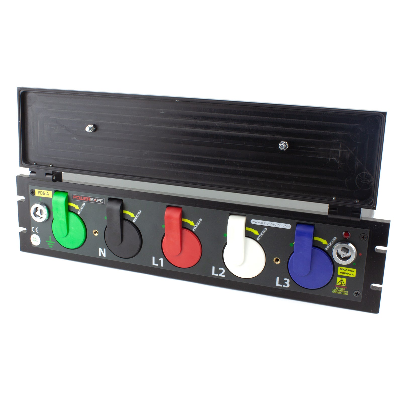Phase 3 Powersafe Box Drain 800A 5 Port 108mm Lidded IP67 AU