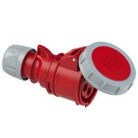 PCE CEE IEC 60309 CBL Ext. Socket 4 way RED IP67 32A 440V Container