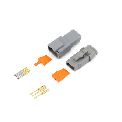 Deutsch DTM 3 Way Heatshrink Kit GRY 0.2-0.5mm2 GLD Contacts
