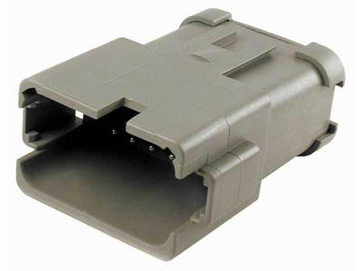 Deutsch DT CBL Receptacle 12 Way Pin-Contacts GRY IP68 16A Bussed 1x12 - Connector-Tech ALS