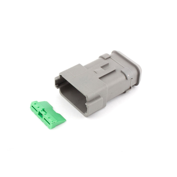 Deutsch DT 12 Way Heatshrink Receptacle GRY A-Key with GRN Wedgelock