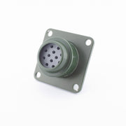 Elke NATO Panel Receptacle 12 Pole Female Contacts 1.5mm2 OLV GRN - Connector-Tech ALS