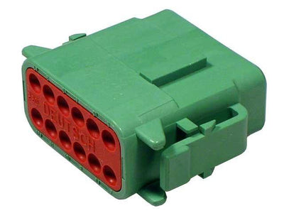 Deutsch DTM CBL Plug 12 Way Socket-Contacts GRN IP68 7.5A C-Key - Connector-Tech ALS