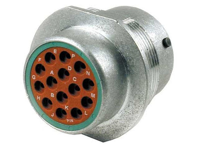 Deutsch HD30 Panel Receptacle 14 Way Pin-Contacts Metal IP67 13A - Connector-Tech ALS