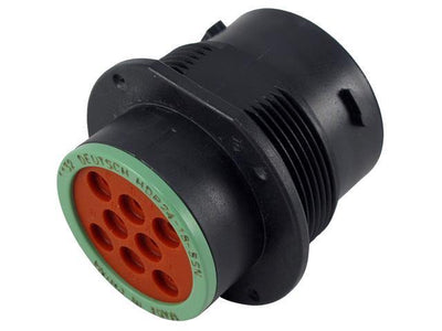 Deutsch HDP20 Panel Receptacle 8 Way Socket-Contacts BLK IP67 25A - Connector-Tech ALS