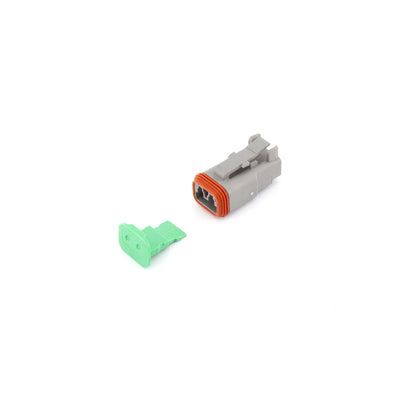 Deutsch DT 2 Way Plug GRY IP68 13A with GRN Wedgelock E-Seal