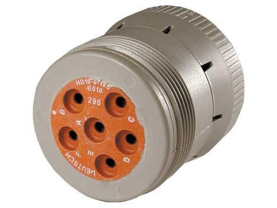 Deutsch HD16 CBL Plug 6 Way Socket-Contacts GRY IP68 25A B010 - Connector-Tech ALS