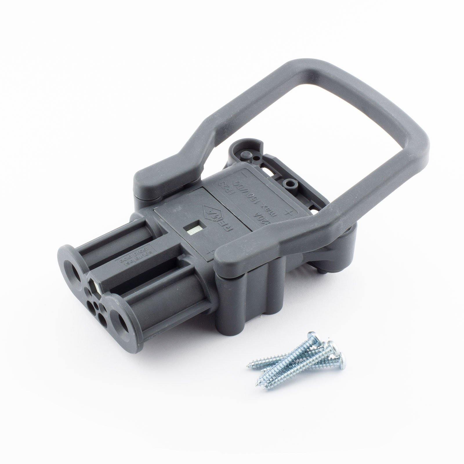REMA DIN 320A Socket with Handle 70mm2 GRY Cable Clamp AR GRY Code