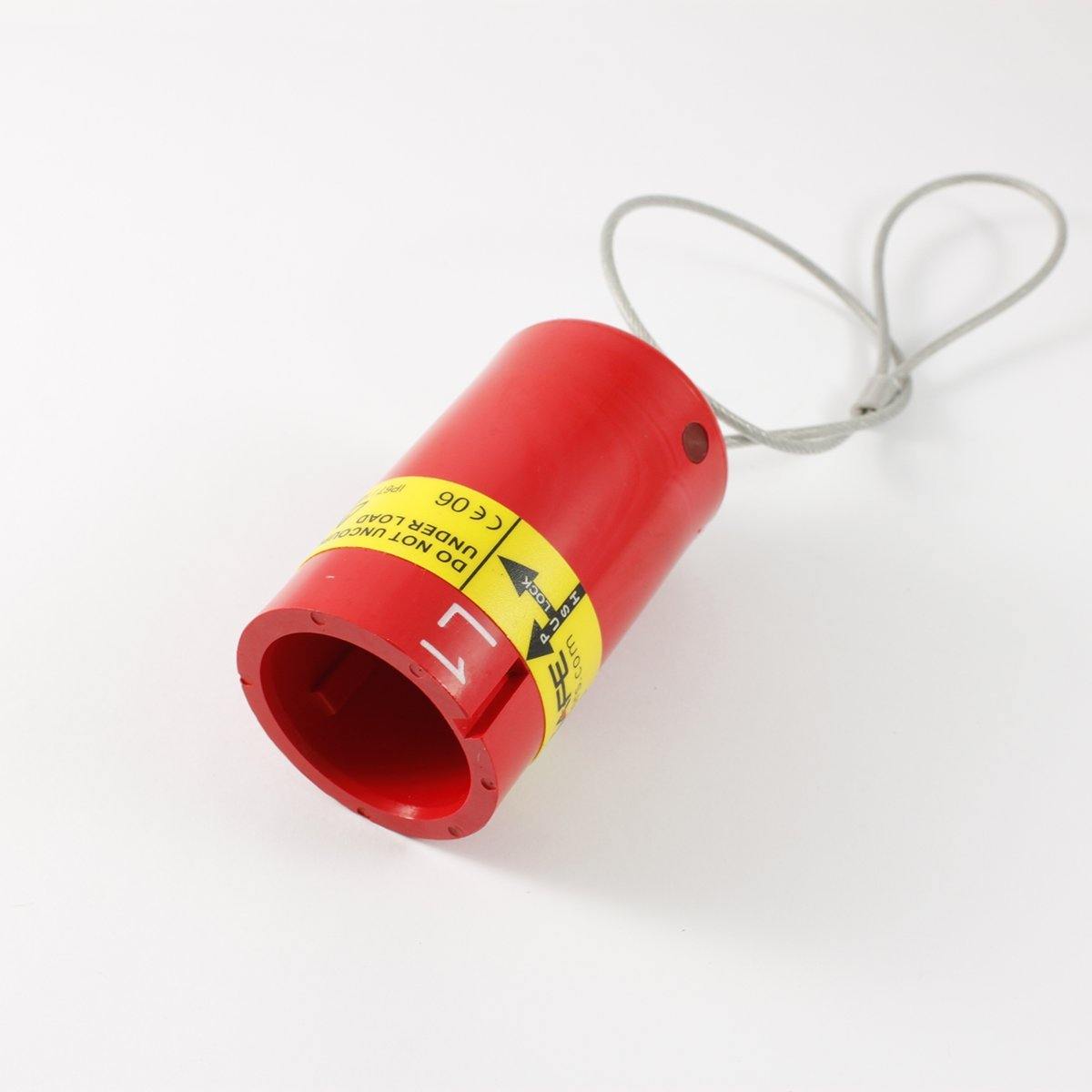 Phase 3 Powersafe Env. Locking Cap Line Drain RED Line 1 IP67 - Connector-Tech ALS