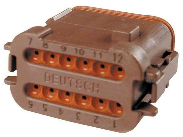 Deutsch DT CBL Plug 12 Way Socket-Contact BRN IP68 13A D-Key CAT-Spec - Connector-Tech ALS