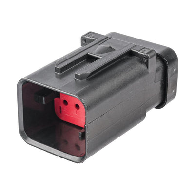TE AMPSEAL 16 CBL Plug Housing 8-Way Pin-Contacts 13A BLK IP67 Red A-Key - Connector-Tech ALS