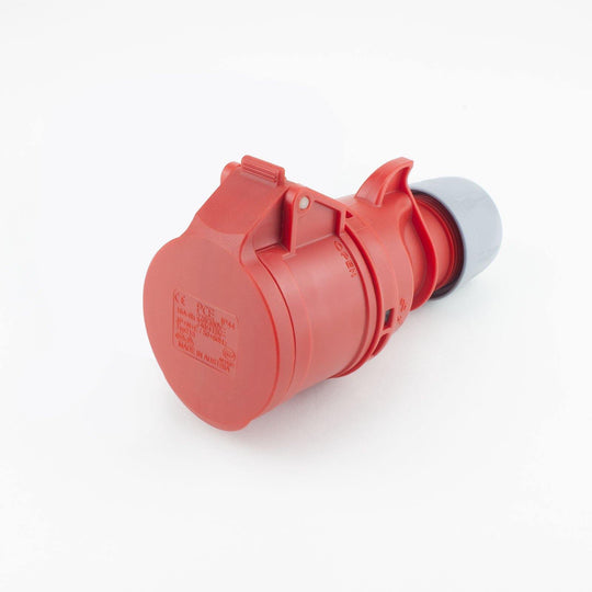 PCE CEE IEC 60309 CBL Ext. Socket 5 way Socket-Contacts RED IP44 16A 400V - Connector-Tech ALS