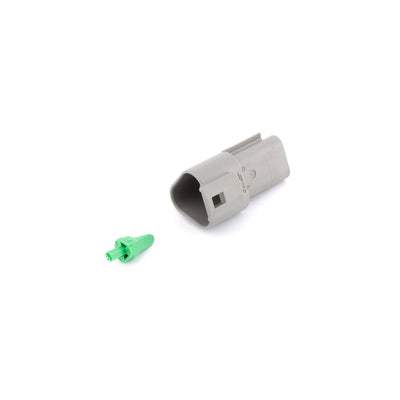 Deutsch DT 3 Way Receptacle GRY with GRN Wedgelock E-Seal