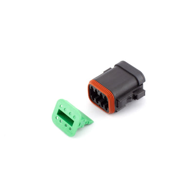 Deutsch DT 8 Way Plug CAT-Spec BLK with GRN Wedgelock