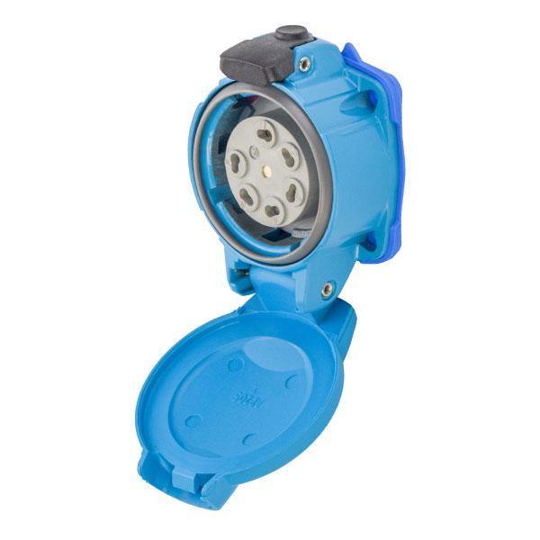 Marechal PN7C Socket Outlet 7 Way Socket-Contacts BLU GRP IP66 25A 50V - Connector-Tech ALS