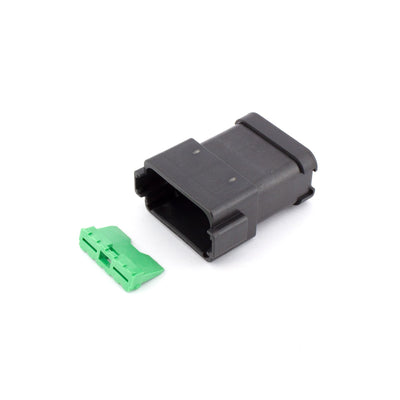 Deutsch DT 12 Way Receptacle CAT-Spec BLK A-Key with GRN Wedgelock