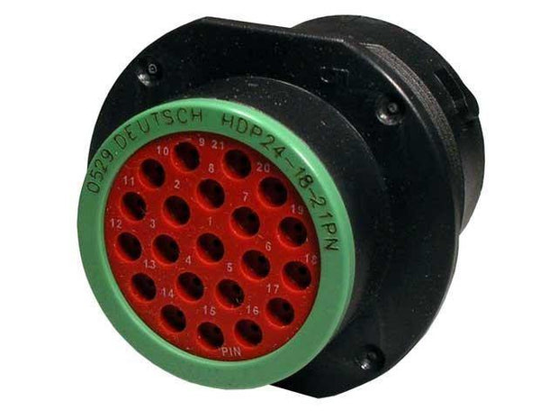 Deutsch HDP20 Panel Receptacle 21 Way Pin-Contacts BLK IP67 7.5A - Connector-Tech ALS