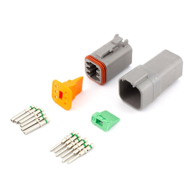 Deutsch DT 6 Way Kit GRY 2.0mm2 Contacts IP68 13A - Connector-Tech ALS