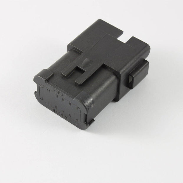 Deutsch DT CBL Receptacle 12 Way Pin-Contacts BLK IP68 13A B-Key Bussed 1x12 - Connector-Tech ALS