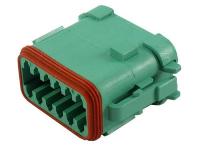 Deutsch DT CBL Plug 12 Way Socket-Contacts GRN IP68 13A C-Key CAT-Spec - Connector-Tech ALS