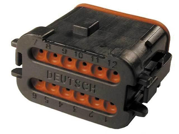 Deutsch DT CBL Plug 12 Way Socket-Contacts BLK IP68 13A B-Key CAT-Spec - Connector-Tech ALS