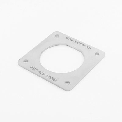 Deutsch HD34 HDP24 Series Firewall Mounting Plate Sealed D Hole #ADP-36-1XD24 - Connector-Tech ALS