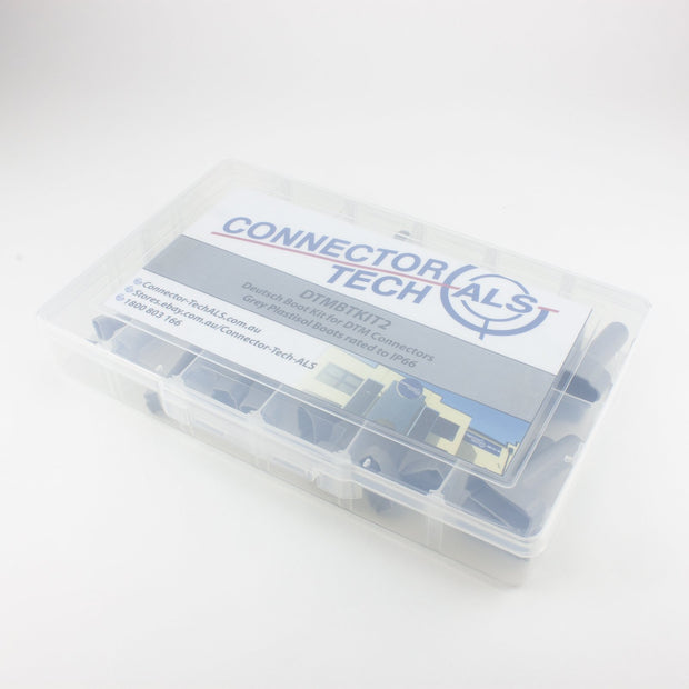 Deutsch DTM Plastisol Boot Kit 2-12 Way 24pc GRY - Connector-Tech ALS