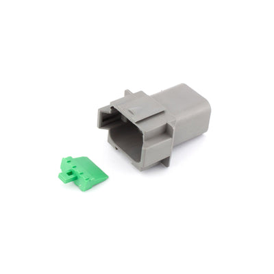 Deutsch DT 8 Way Receptacle GRY A-Key with GRN Wedgelock E-Seal