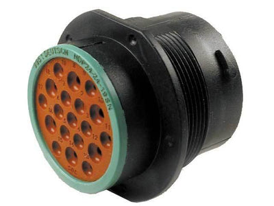 Deutsch HDP20 Panel Receptacle 19 Way Socket-Contacts BLK IP67 25, 13A - Connector-Tech ALS