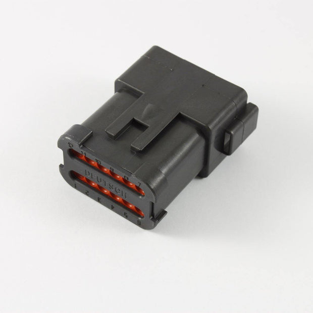 Deutsch DT CBL Receptacle 12 Way Pin-Contacts BLK IP68 13A CAT-Spec - Connector-Tech ALS