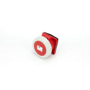 PCE CEE IEC 60309 Panel Socket Outlet 5 way Socket-Contacts RED IP67 16A 400V 75x75 - Connector-Tech ALS