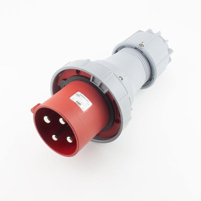 PCE CEE IEC 60309 CBL Plug 4 way Pin-Contacts RED IP67 125A 400V - Connector-Tech ALS